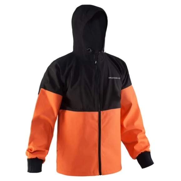 Grundens Other - Grundens Ragnar Softshell PVC Hybrid Jacket Black/Orange , Medium